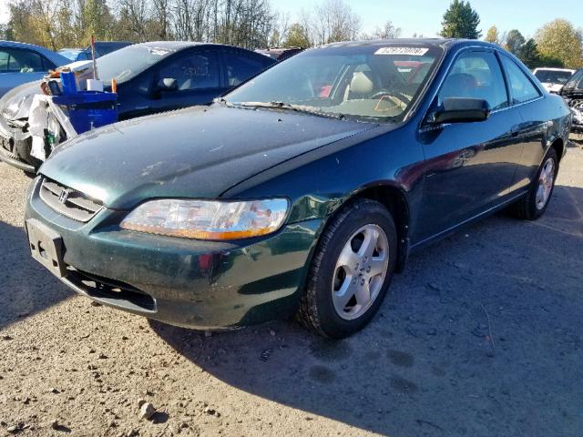 1HGCG2258WA024564 - 1998 HONDA ACCORD EX GREEN photo 2