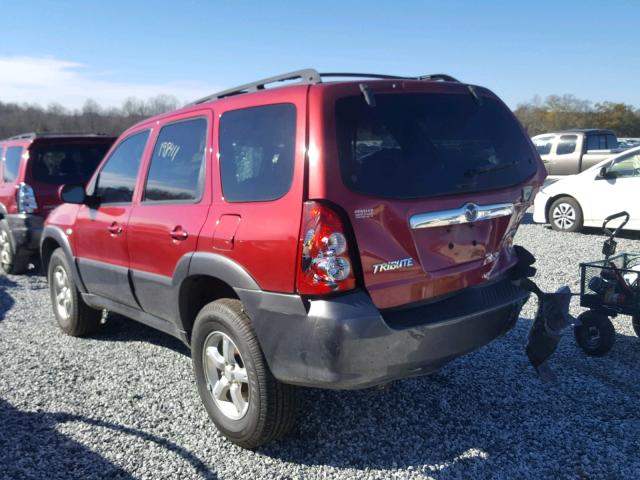 4F2CZ04106KM05259 - 2006 MAZDA TRIBUTE S BURGUNDY photo 3