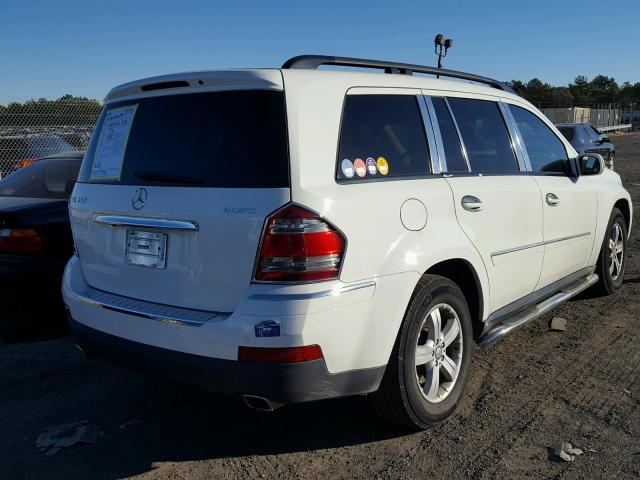 4JGBF71E98A312510 - 2008 MERCEDES-BENZ GL 450 4MA WHITE photo 4