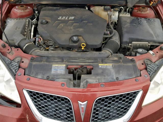 1G2ZK57K594248678 - 2009 PONTIAC G6 GT RED photo 7