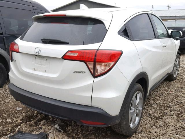 3CZRU6H58GM713261 - 2016 HONDA HR-V EX WHITE photo 4