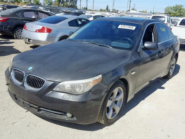 WBANE53517CY04549 - 2007 BMW 525 I BLACK photo 2