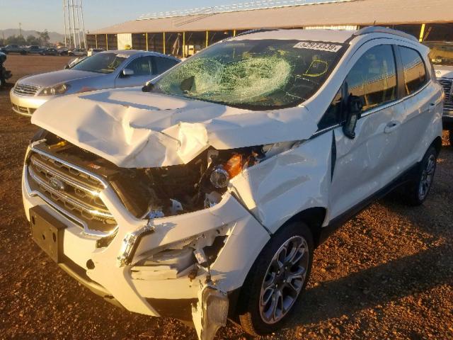 MAJ6P1WLXJC165279 - 2018 FORD ECOSPORT T WHITE photo 2