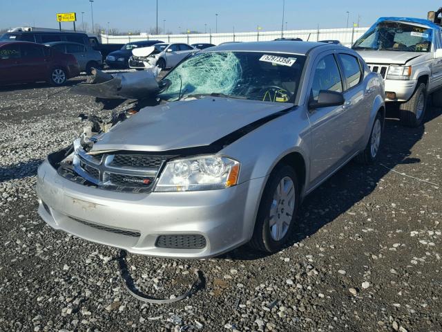 1B3BD4FB2BN587855 - 2011 DODGE AVENGER EX SILVER photo 2