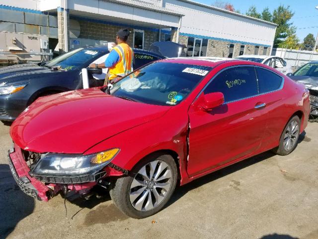 1HGCT1B80DA003737 - 2013 HONDA ACCORD EXL RED photo 2