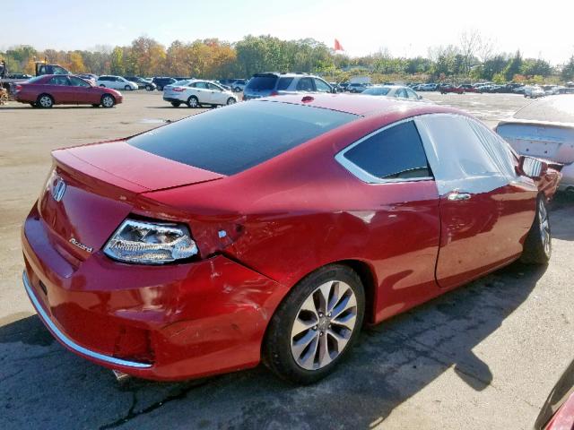 1HGCT1B80DA003737 - 2013 HONDA ACCORD EXL RED photo 4