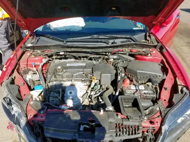 1HGCT1B80DA003737 - 2013 HONDA ACCORD EXL RED photo 7