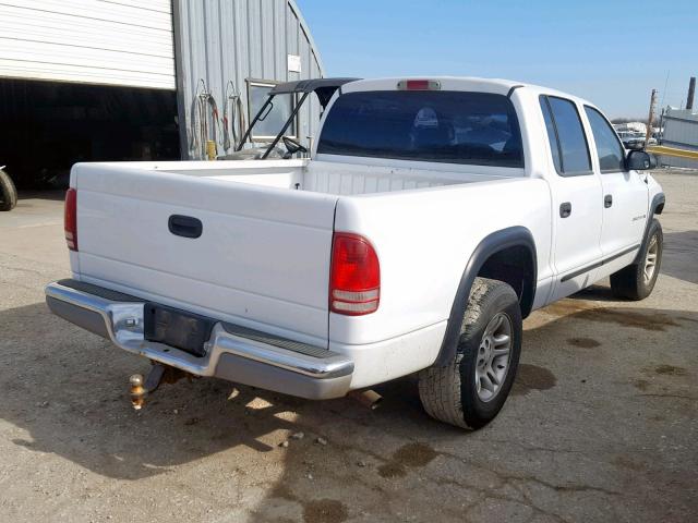 1B7HL2AN71S308210 - 2001 DODGE DAKOTA QUA WHITE photo 4