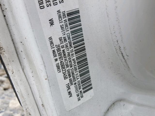 ZFBERFBT4G6B23450 - 2016 RAM PROMASTER 白色 照片 10