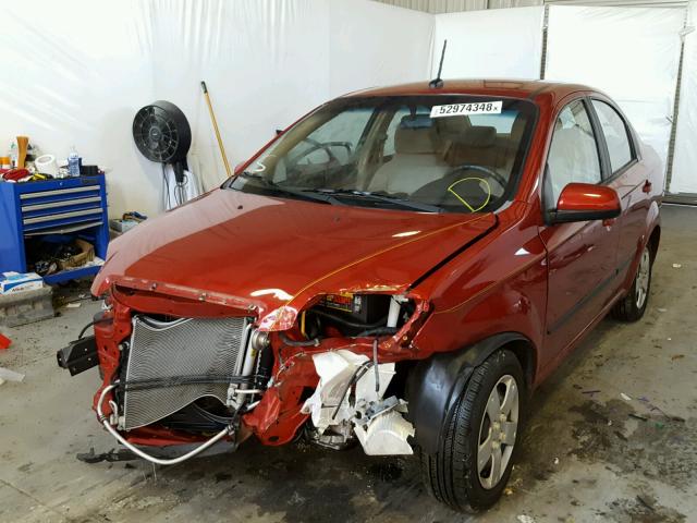 KL1TD5DE8BB137903 - 2011 CHEVROLET AVEO LS RED photo 2
