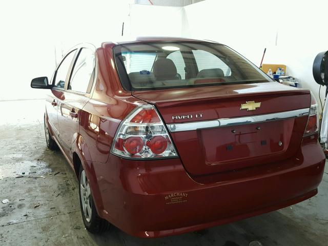 KL1TD5DE8BB137903 - 2011 CHEVROLET AVEO LS RED photo 3