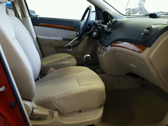 KL1TD5DE8BB137903 - 2011 CHEVROLET AVEO LS RED photo 5