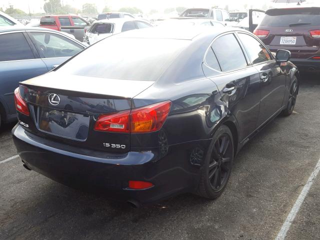 JTHBE262965004623 - 2006 LEXUS IS 350 BLACK photo 4