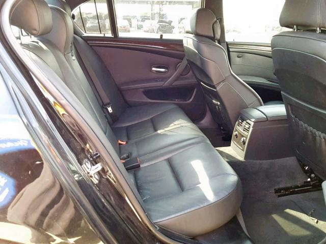 WBANW53538CT48097 - 2008 BMW 550 I BLACK photo 6