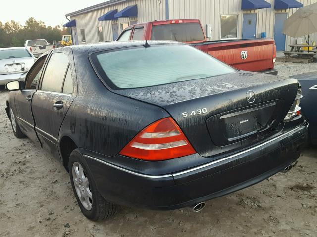 WDBNG70J3YA087643 - 2000 MERCEDES-BENZ S 430 BLACK photo 3