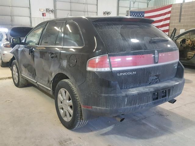 2LMDU88C37BJ18488 - 2007 LINCOLN MKX BLACK photo 3