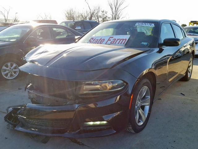 2C3CDXHG3GH317860 - 2016 DODGE CHARGER SX BLACK photo 2