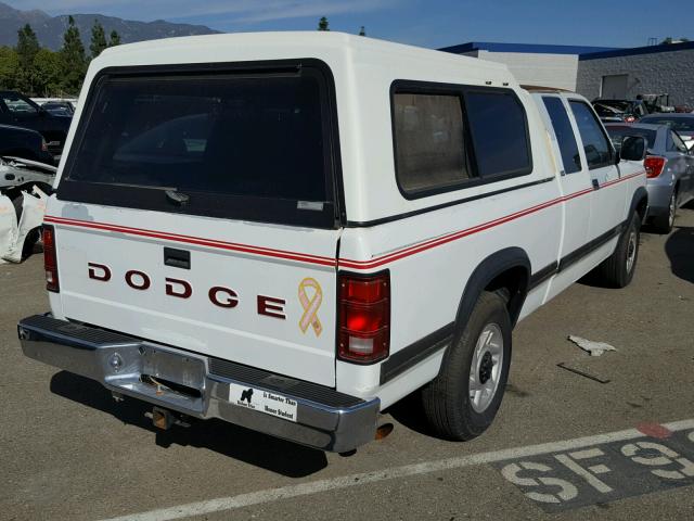 1B7GL23YXNS621261 - 1992 DODGE DAKOTA WHITE photo 4