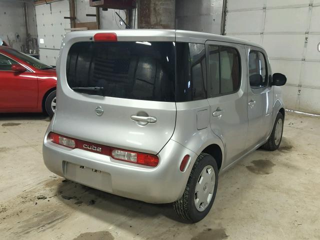 JN8AZ2KR1AT157669 - 2010 NISSAN CUBE BASE SILVER photo 4