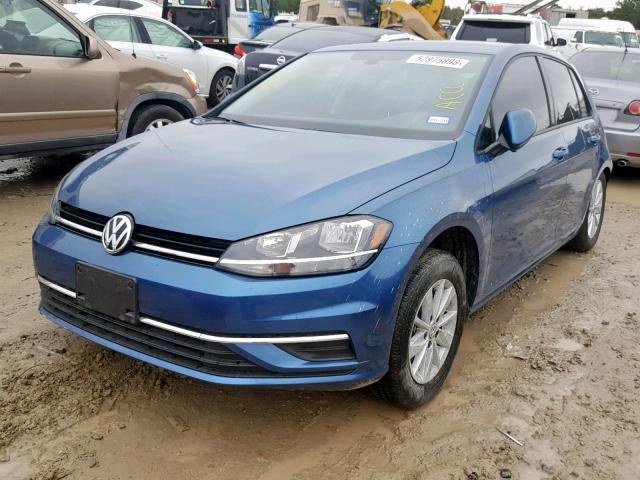 3VWG17AU6JM253454 - 2018 VOLKSWAGEN GOLF COMFO BLUE photo 2