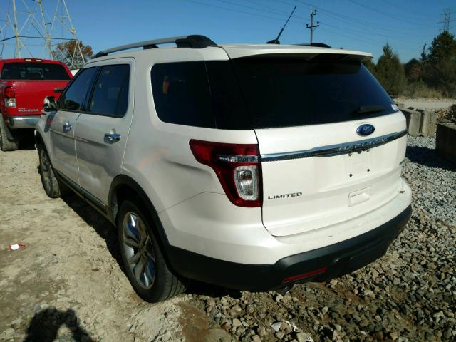 1FM5K7F89FGB94464 - 2015 FORD EXPLORER L WHITE photo 3