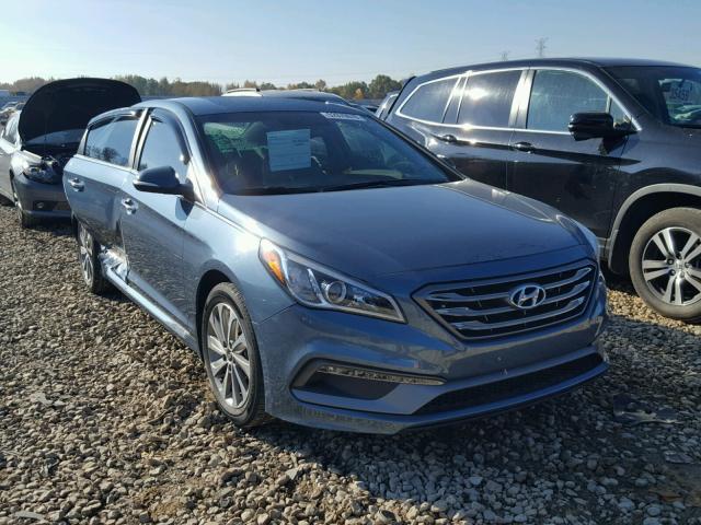 5NPE34AFXFH165122 - 2015 HYUNDAI SONATA SPO BLUE photo 1