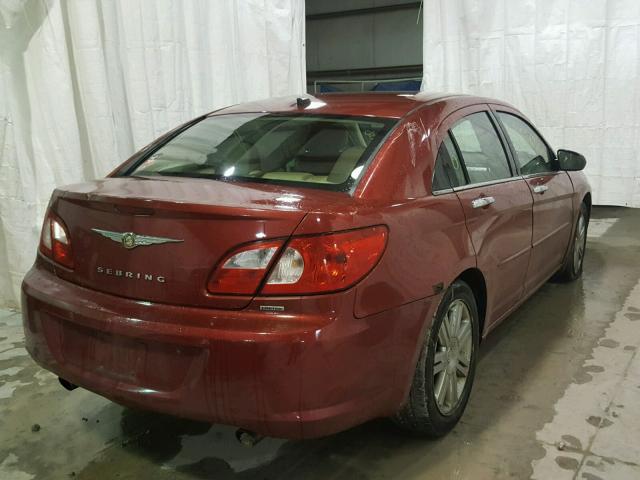 1C3LC66M37N646720 - 2007 CHRYSLER SEBRING LI RED photo 4