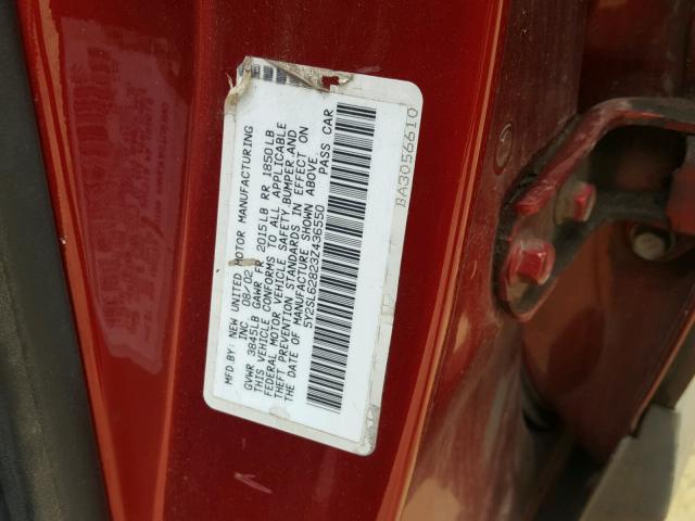 5Y2SL62823Z436550 - 2003 PONTIAC VIBE RED photo 10