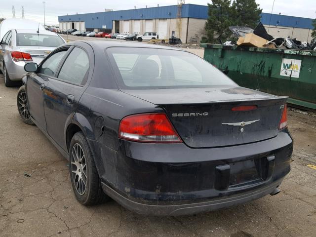 1C3EL36R86N162673 - 2006 CHRYSLER SEBRING SP BLACK photo 3