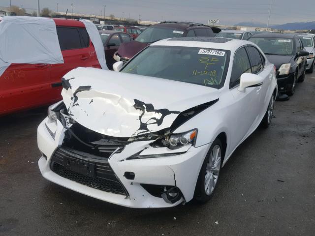 JTHCF1D20E5014339 - 2014 LEXUS IS 250 WHITE photo 2