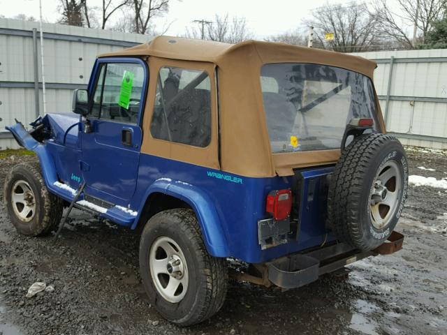 1J4FY29S1RP424983 - 1994 JEEP WRANGLER / BLUE photo 3