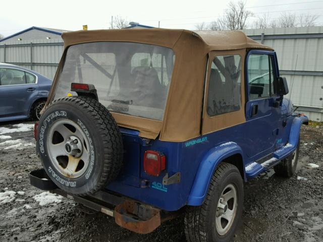 1J4FY29S1RP424983 - 1994 JEEP WRANGLER / BLUE photo 4