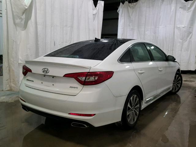 5NPE34AF3FH027955 - 2015 HYUNDAI SONATA SPO WHITE photo 4