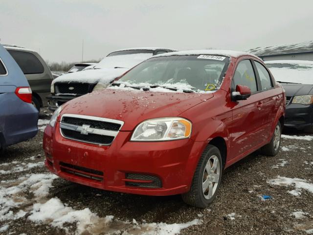 KL1TD5DE1BB233064 - 2011 CHEVROLET AVEO LS RED photo 2