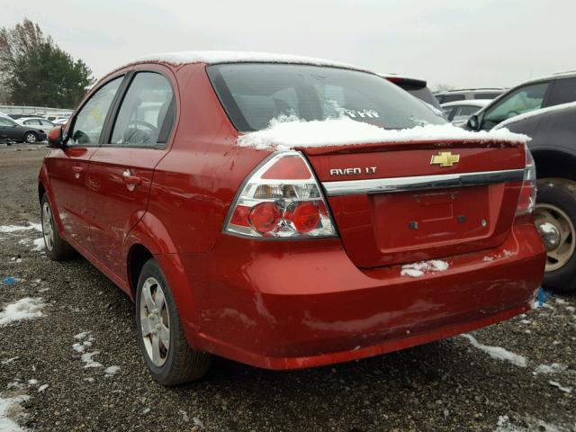 KL1TD5DE1BB233064 - 2011 CHEVROLET AVEO LS RED photo 3