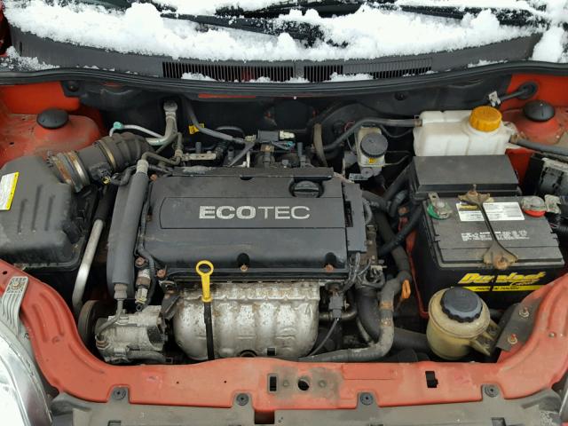 KL1TD5DE1BB233064 - 2011 CHEVROLET AVEO LS RED photo 7