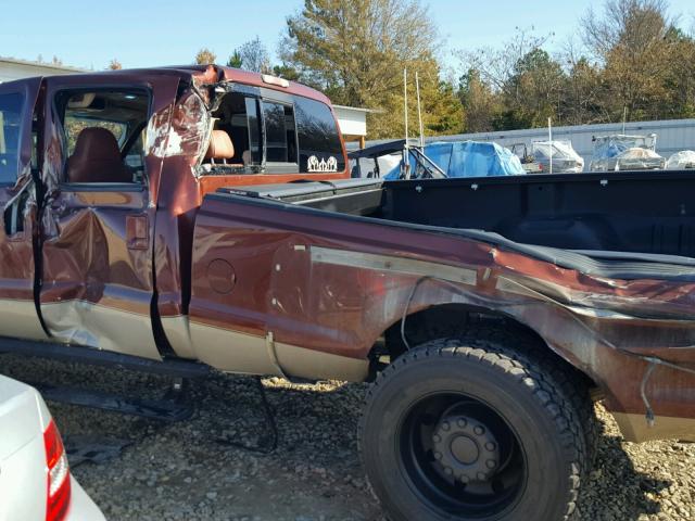 1FTXW43R48EA82361 - 2008 FORD F450 SUPER BROWN photo 9