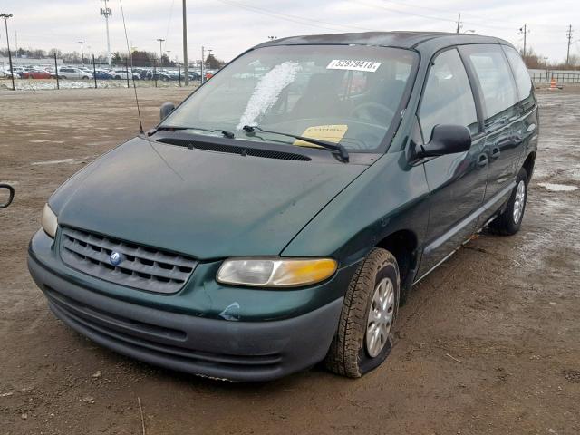 2P4FP25B1VR226147 - 1997 PLYMOUTH VOYAGER GREEN photo 2