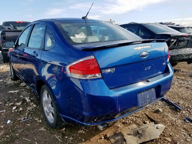 1FAHP36N09W212027 - 2009 FORD FOCUS SES BLUE photo 3