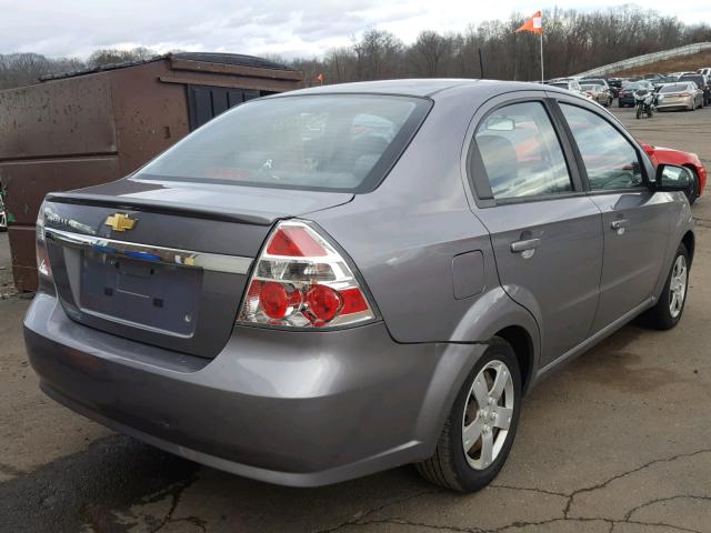 KL1TD5DE5BB184838 - 2011 CHEVROLET AVEO LS GRAY photo 4