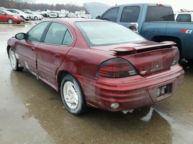 1G2NF52F82C278315 - 2002 PONTIAC GRAND AM S RED photo 3