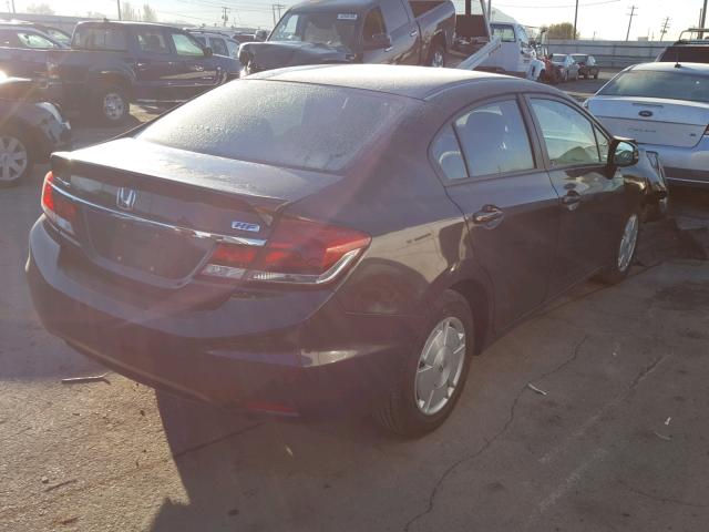 2HGFB2F69DH530708 - 2013 HONDA CIVIC HF BROWN photo 4