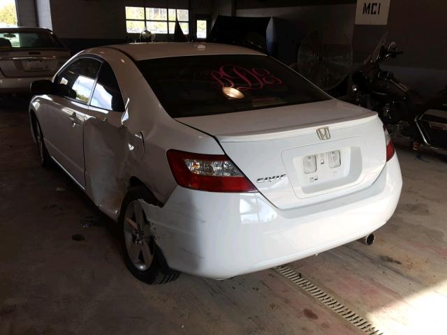 2HGFG11918H515946 - 2008 HONDA CIVIC EXL WHITE photo 3