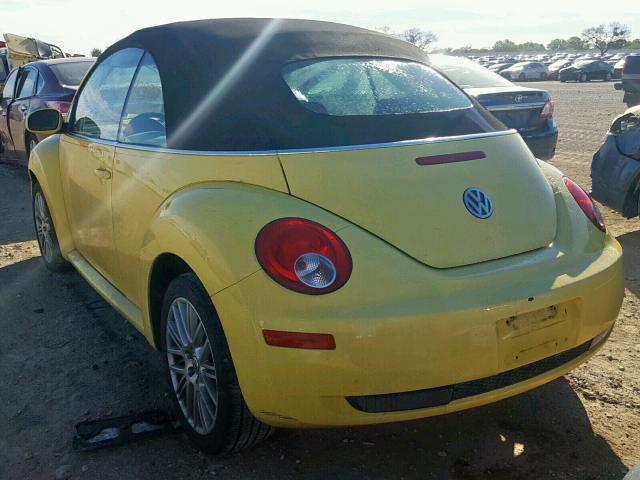 3VWRF31Y57M403732 - 2007 VOLKSWAGEN NEW BEETLE YELLOW photo 3