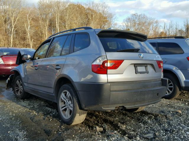 WBXPA93455WD08676 - 2005 BMW X3 3.0I GRAY photo 3