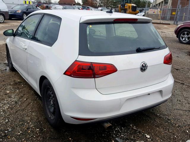 3VW817AU5FM024971 - 2015 VOLKSWAGEN GOLF WHITE photo 3