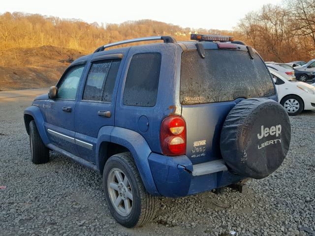 1J8GL58K55W578651 - 2005 JEEP LIBERTY LI BLUE photo 3