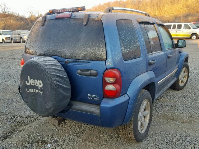 1J8GL58K55W578651 - 2005 JEEP LIBERTY LI BLUE photo 4