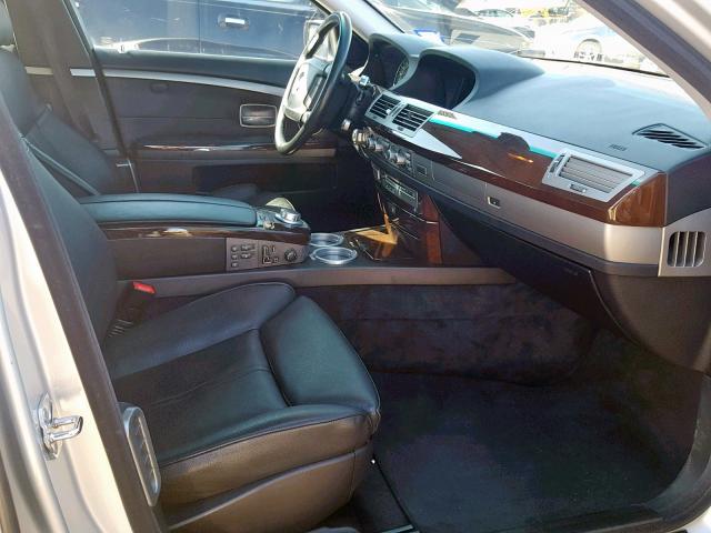 WBAHN83507DT70357 - 2007 BMW 750 SILVER photo 5