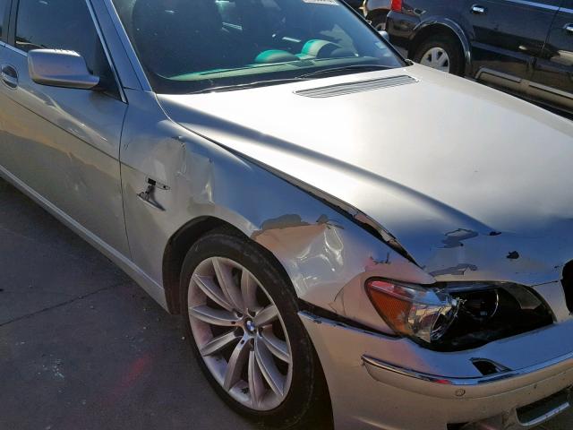 WBAHN83507DT70357 - 2007 BMW 750 SILVER photo 9